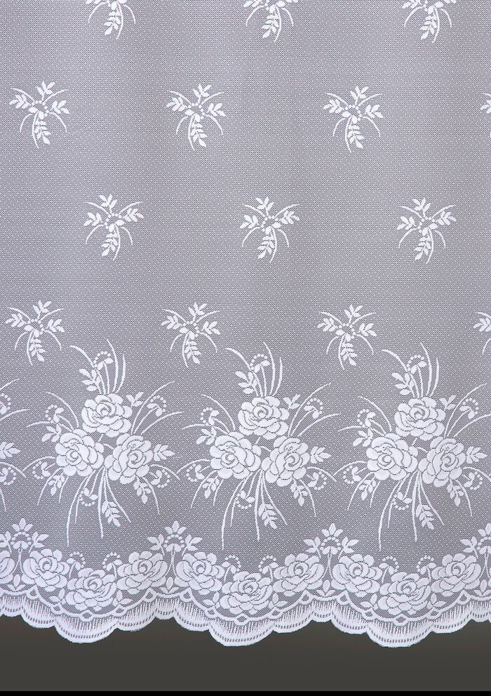 Gordijn met bloemenmotief en universele rail 