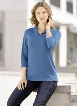 Combinatievriendelijk poloshirt JEANSBLAUW