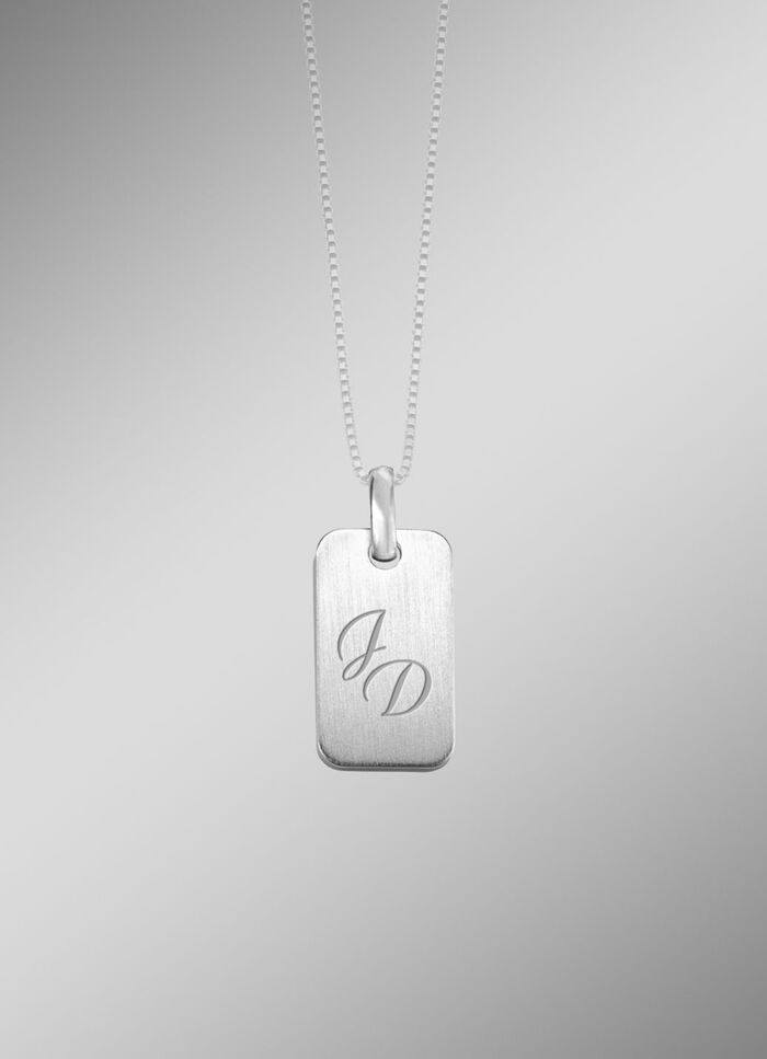 Gematteerde zilveren hanger 