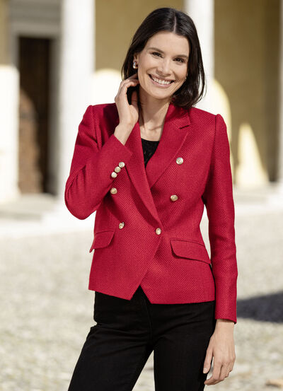 Korte blazer met katoen 