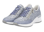 Rieker vetersneakers gemaakt van bedrukt synthetisch materiaal HELLBLAU-SILBER
