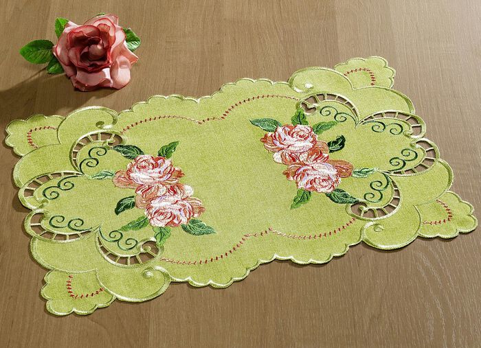 Uitgebreid bewerkte accessoires GROEN