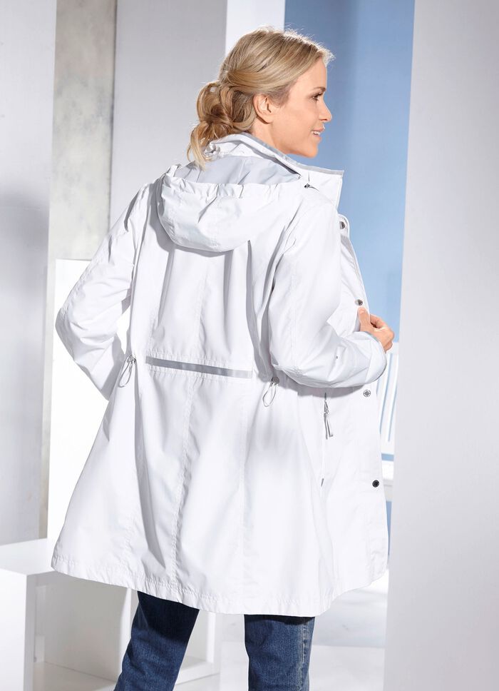 Functioneel lang jack met oprolmouwen NATUURLIJK WIT