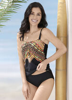 Laurina tankini met geplaatst printontwerp en afneembare bandjes 