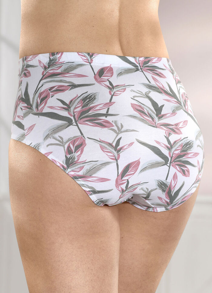 Verpakking met vier slips met bloemetjesdessin 