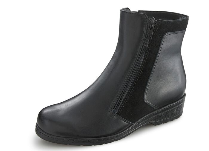 ELENA EDEN enkellaarsjes met echte lamsvachtvoering ZWART