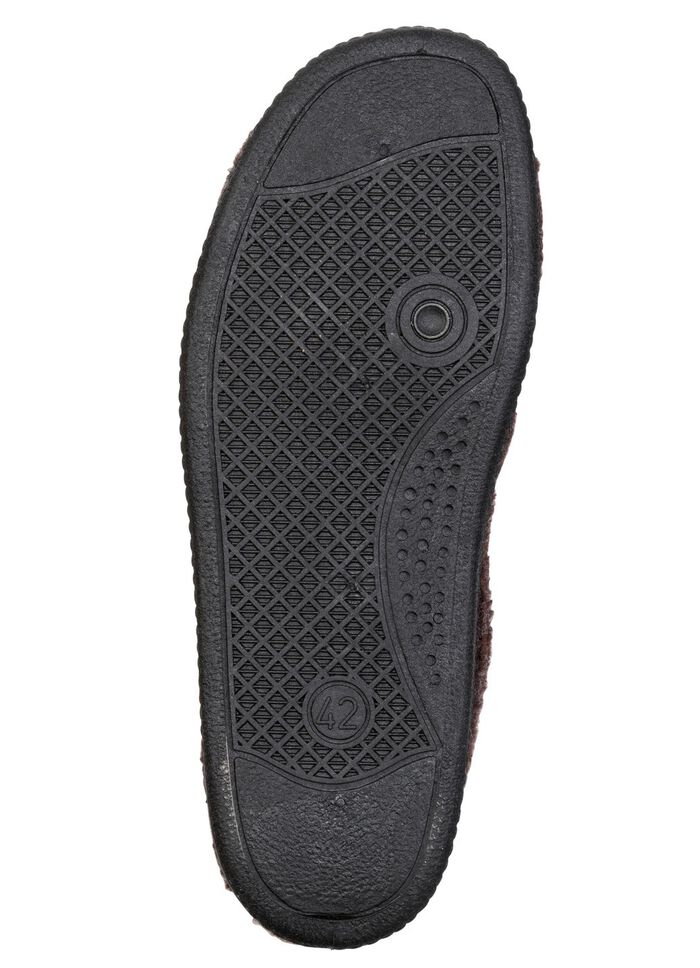 Gevoerde herenpantoffels, met nieuwe wol 