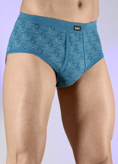 Drie-pack slips met all-over design 