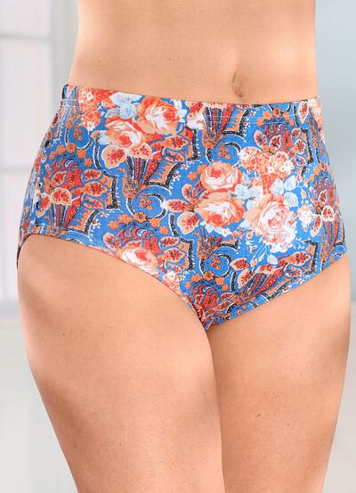 Verpakking van vijf slips met kleurrijk printdesign 