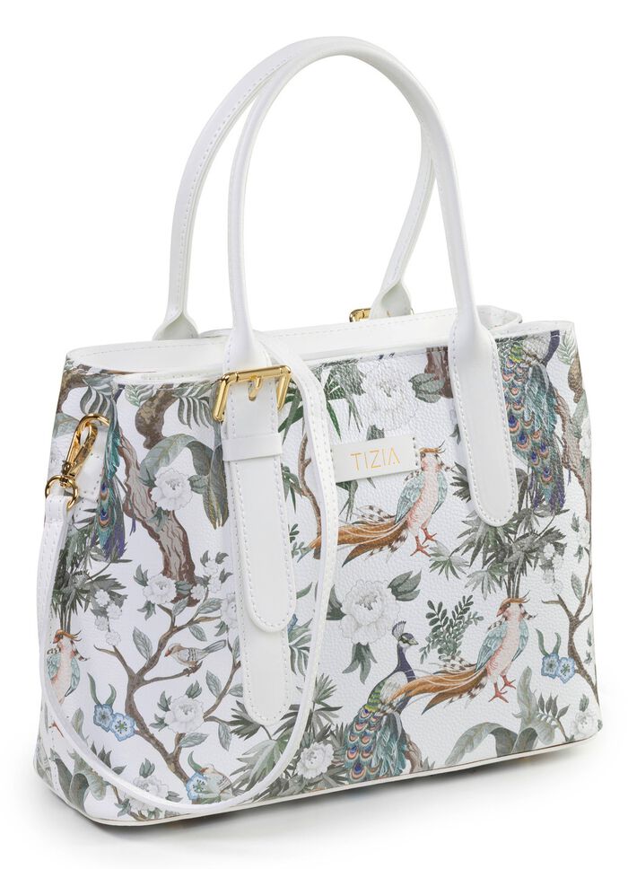 TIZIA, tas, dames, met afneembare, verstelbare schouderband WEISS-JADEGR&Uuml;N