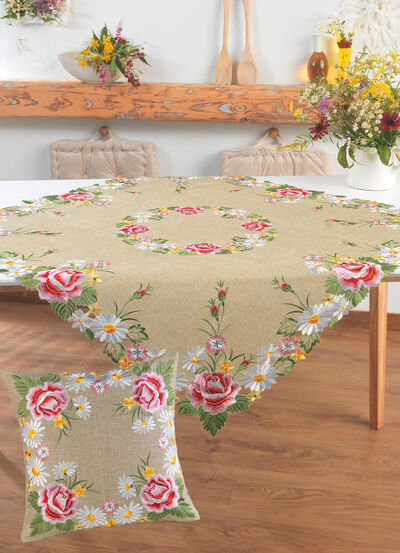 Tafel- en kamerdecoratie in harmonieuze kleuren 