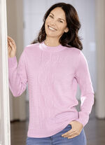 Pullover met structuurmix ROSÉ