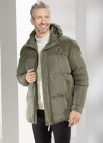 Gewatteerde jas met corduroy afwerking 