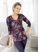 Shirt met decoratieve steentjes aan de voorkant 