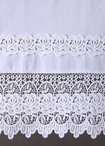 Raamdecoratie van puur katoen met hoogwaardige kant 