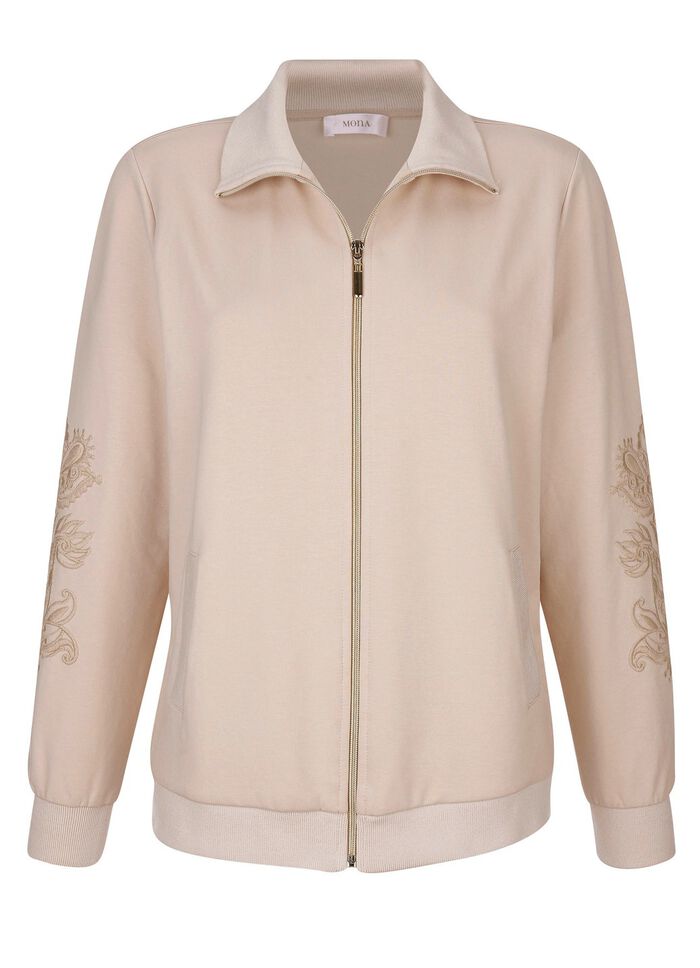 Sweatvest met zijzakken 