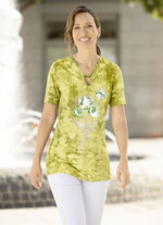 Shirt in geweldige batiklook in 3 kleuren KIWI