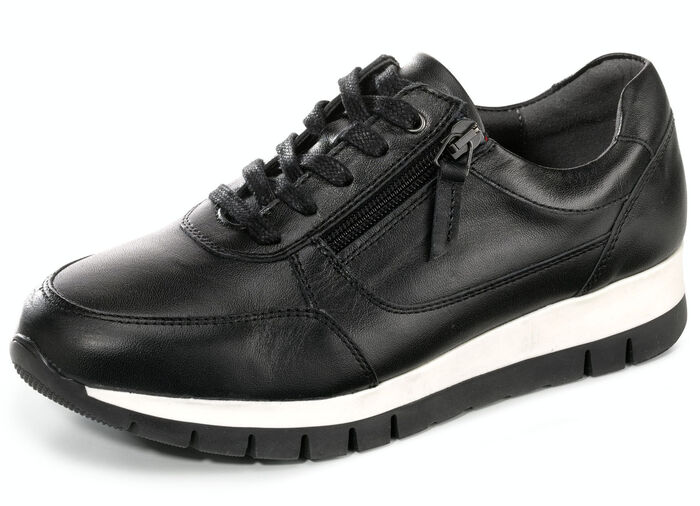 ELENA EDEN, sportieve damessneakers, breedte H, met uitneembaar voetbed ZWART