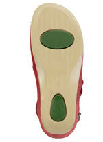 Mubb, comfortabele damessandalen, breedte H, met uitneembaar voetbed ROOD