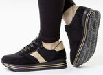 Remonte, trendy damessneakers, breedte G, met uitneembaar voetbed SCHWARZ-GOLD