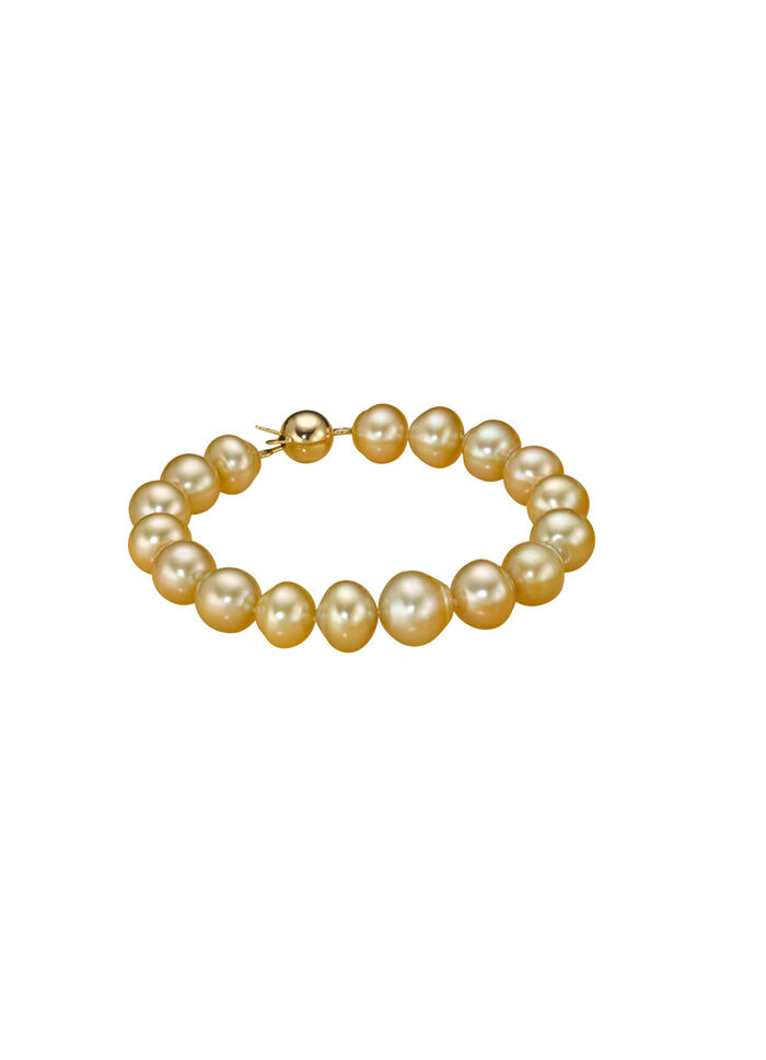 Armband met gouden Zuidzee parels 