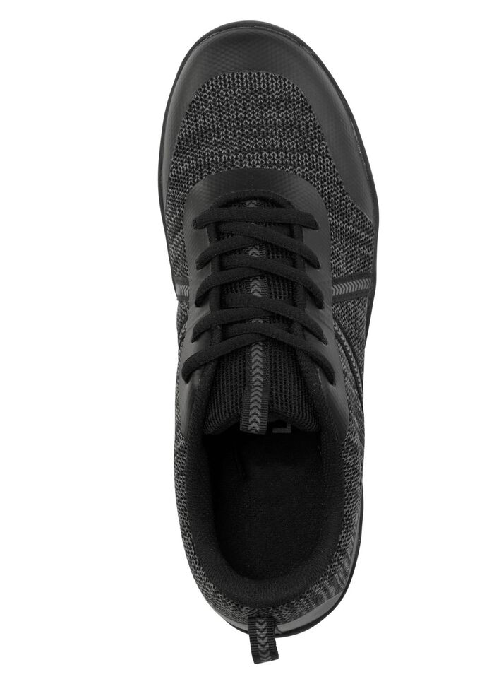 Blotevoetenschoen van textielmateriaal met synthetische afwerking ZWART-GRIJS