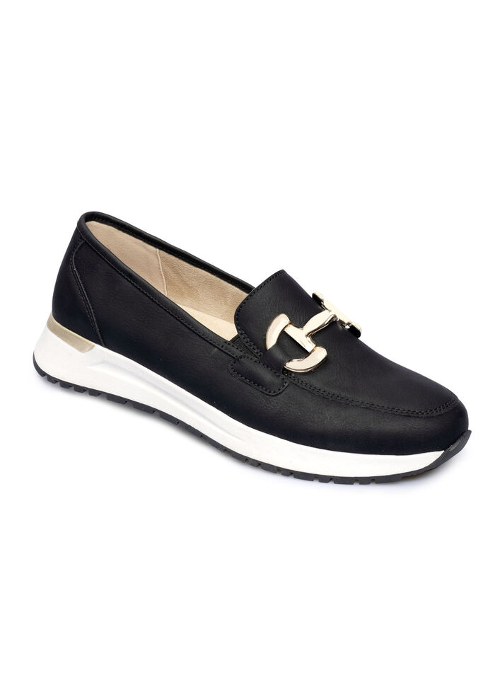 Comfort mocassin in lederlook 