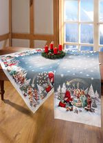 Tafel- en kamerdecoratie gemaakt van tapijt 