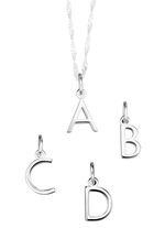 Charmante letterhangers van zilver 