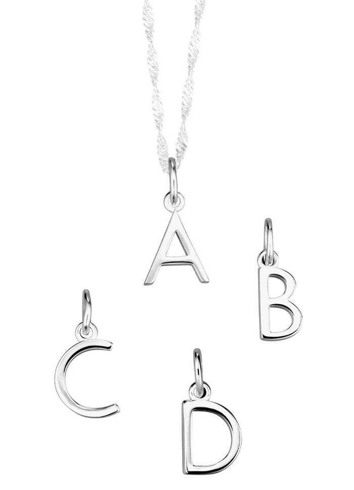 Charmante letterhangers van zilver 