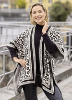 Poncho in jacquardmotief 