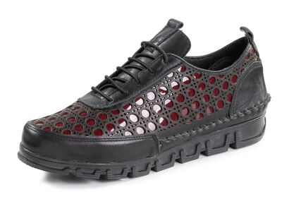 Gemini veterschoen van geperforeerd nappaleer 