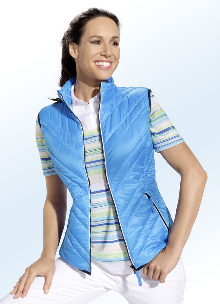 Functioneel vest met diagonale stiksels 