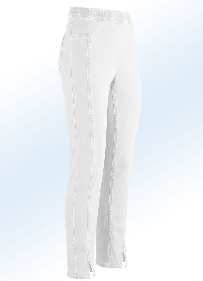 Pull-on-jeans WIT