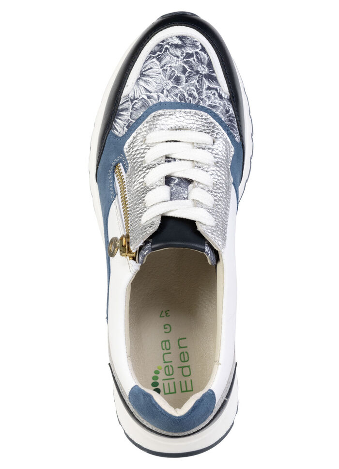 ELENA EDEN, chique damessneakers, breedte G, met uitneembaar voetbed JEANS-BUNT