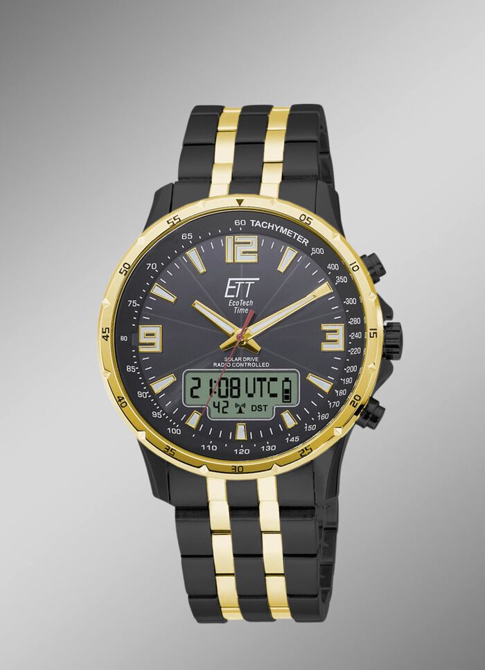 Radiogestuurd herenhorloge op zonne-energie 