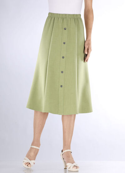 Rok met decoratieve knoopsluiting 