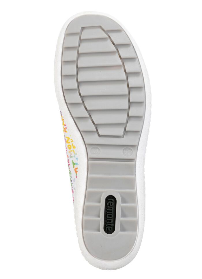 Remonte sneakers gemaakt van gecoat leer met stoere print 