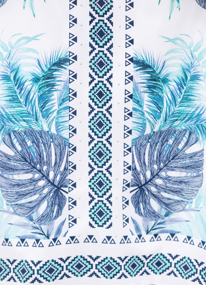 Shirt met zilverkleurige sierplaten 