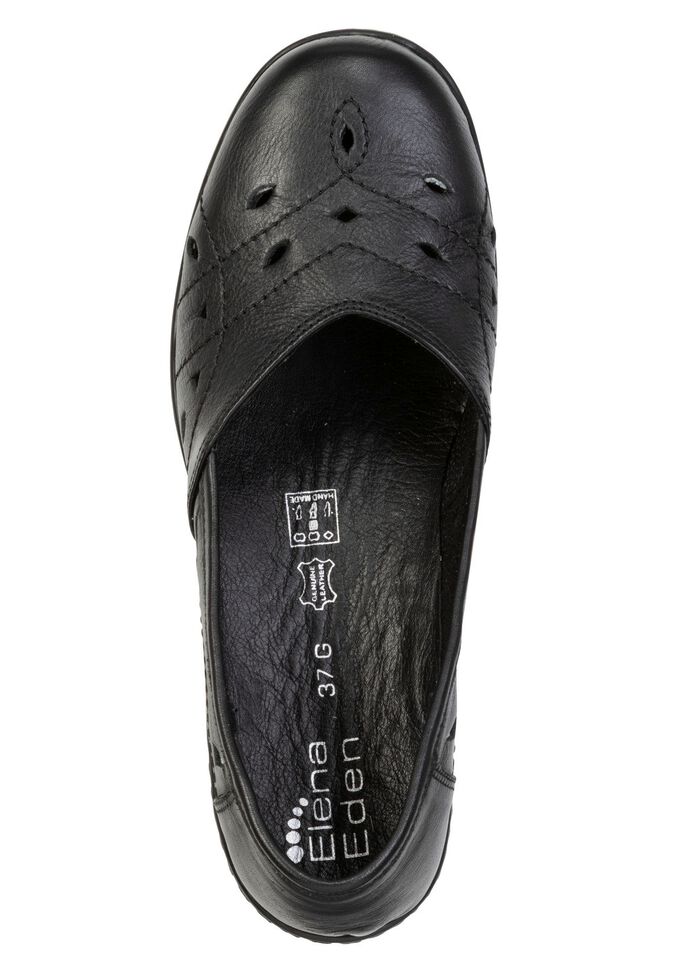 ELENA EDEN, comfortabele damespantoffels, breedte H, met uitneembaar voetbed SCHWARZ