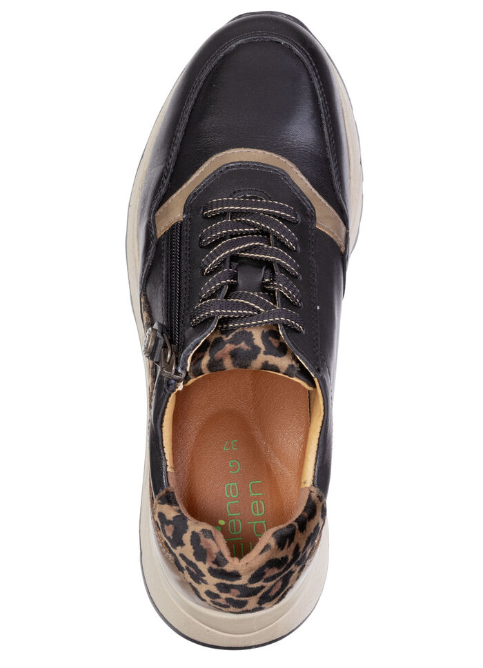 ELENA EDEN, trendy damessneakers, breedte G, met uitneembaar voetbed SCHWARZ-BRAUN
