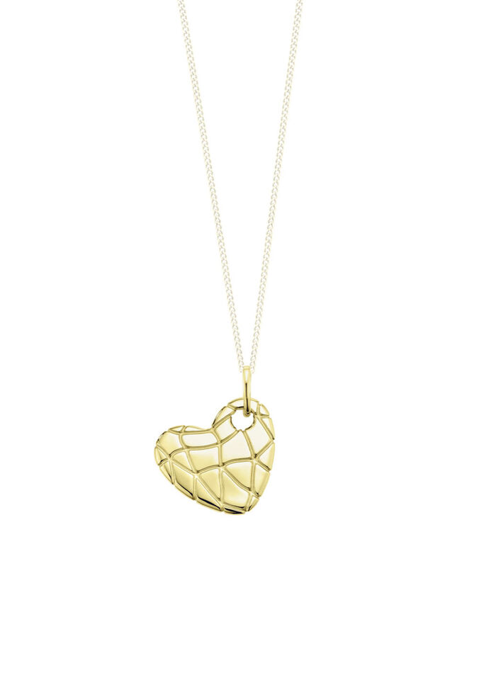 Hartstuk in goud 375/- fijn 
