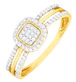 Elegante damesring met 74 diamanten 