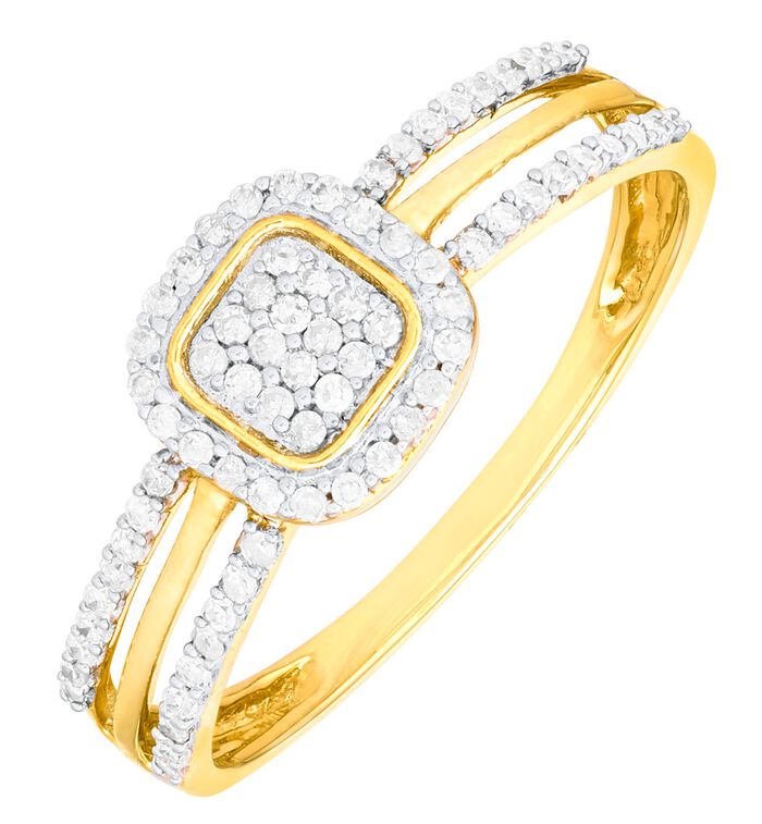 Elegante damesring met 74 diamanten 