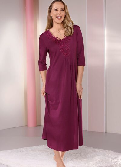 Nachthemd met kantmotief, enkellang 