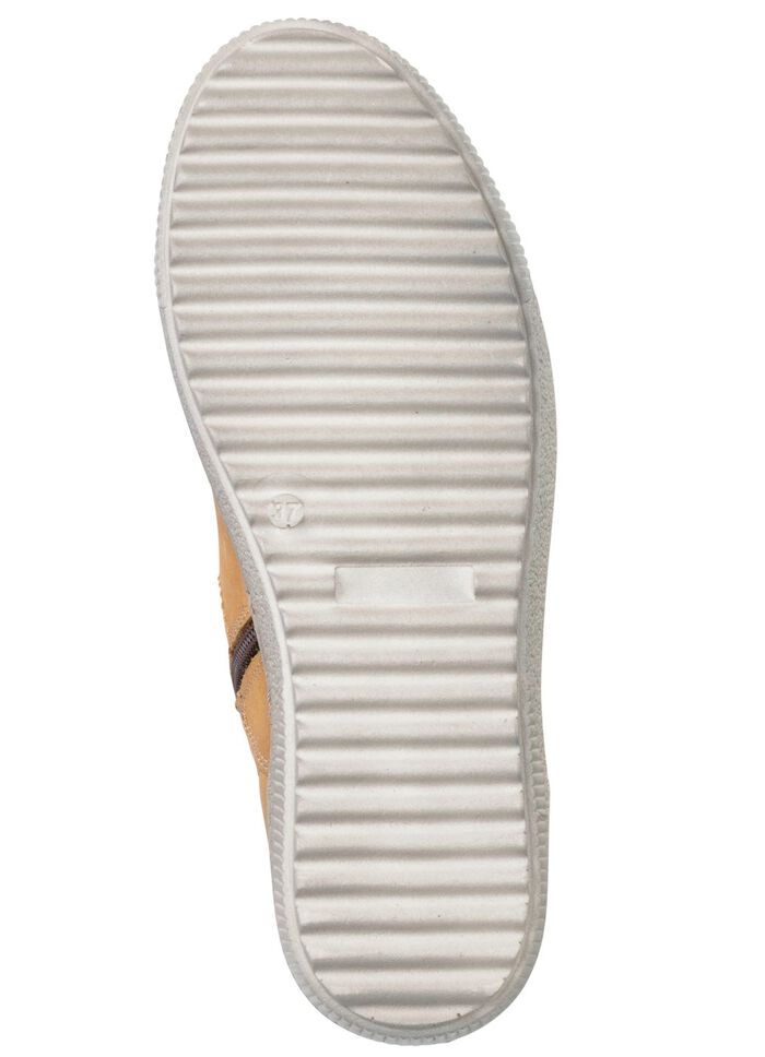 ELENA EDEN veterlaarsje van nubuckleer, met leren applicatie 