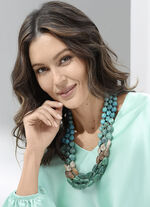Ontdek tijdloze elegantie met deze 3-rijige ketting 