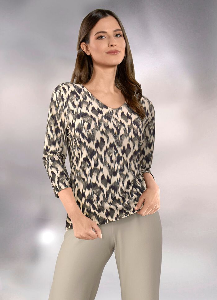 Shirt met schitterende all-over print 