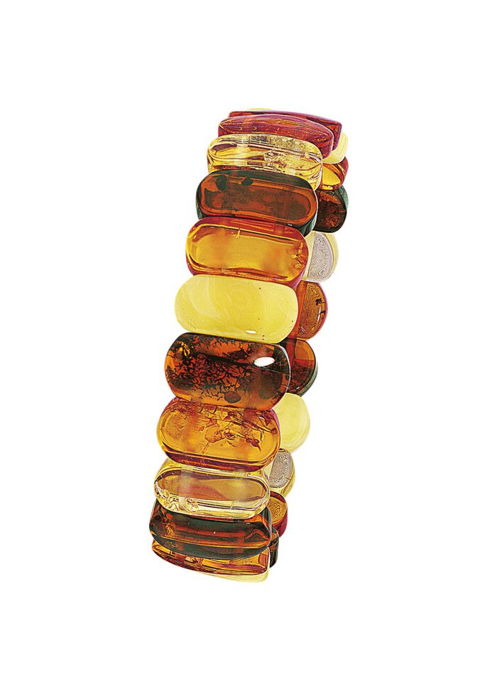 Armband, echte bonte natuurbarnstenen 