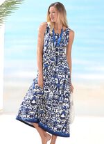 Laurina jurk met inkjetprint, mouwloos 